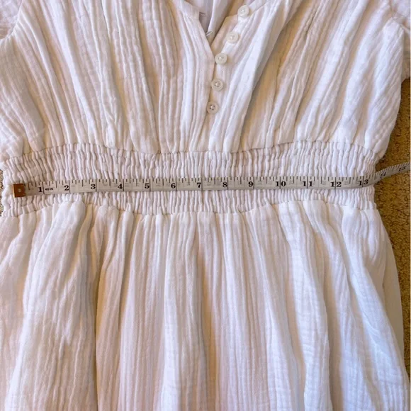 NWT J.CREW White Soft Cotton Gauze V-Neck Long Sleeve Midi Dress M - Picture 14 of 15